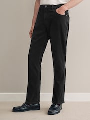 Black Slim Fit Signature Jeans With Cashmere - Image 1 of 8