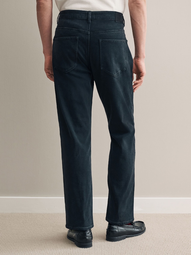 Black Slim Fit Signature Jeans With Cashmere - Image 2 of 8