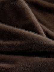 Chocolate Brown Long faux fur coat - Image 7 of 7