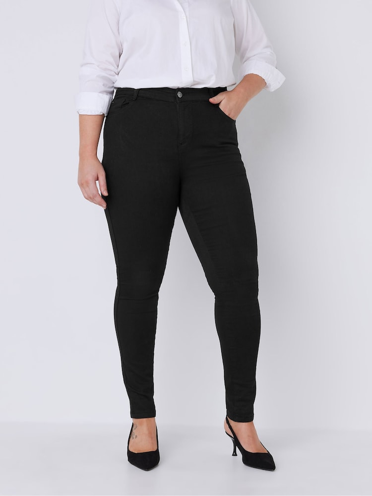 Evans Curve High Waisted Skinny Jeans - Image 1 of 4 Evans Curve High Waisted Skinny Jeans - Image 1 of 4