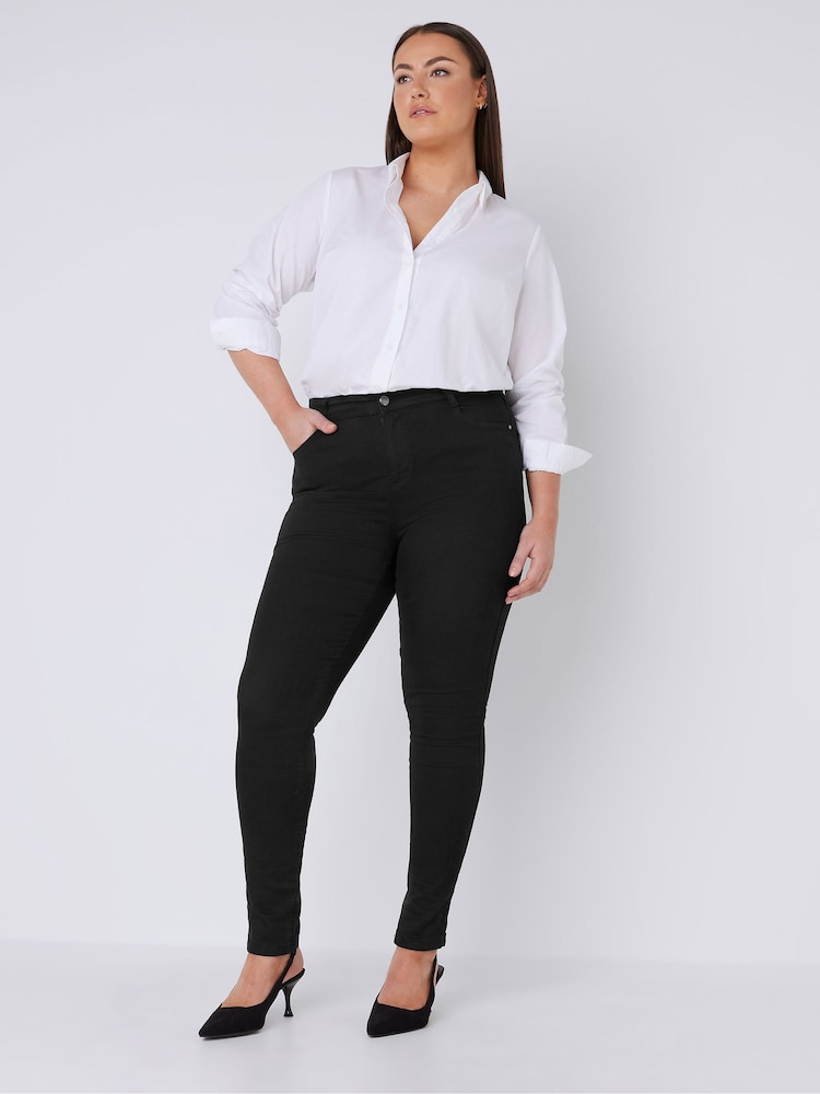 Evans Curve High Waisted Skinny Jeans - Image 2 of 4 Evans Curve High Waisted Skinny Jeans - Image 2 of 4