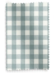 Sophie Allport Teal Blue Gingham Made to Measure 100% Cotton Curtains - Image 6 of 6