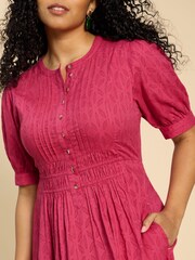 White Stuff Pink Celeste Midi Dress - Image 4 of 7