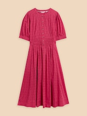 White Stuff Pink Celeste Midi Dress - Image 5 of 7