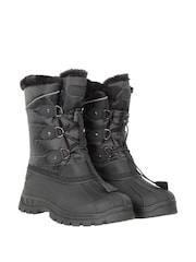 Mountain Warehouse Black Kids Whistler Sherpa Lined Snow Boots - Image 1 of 5