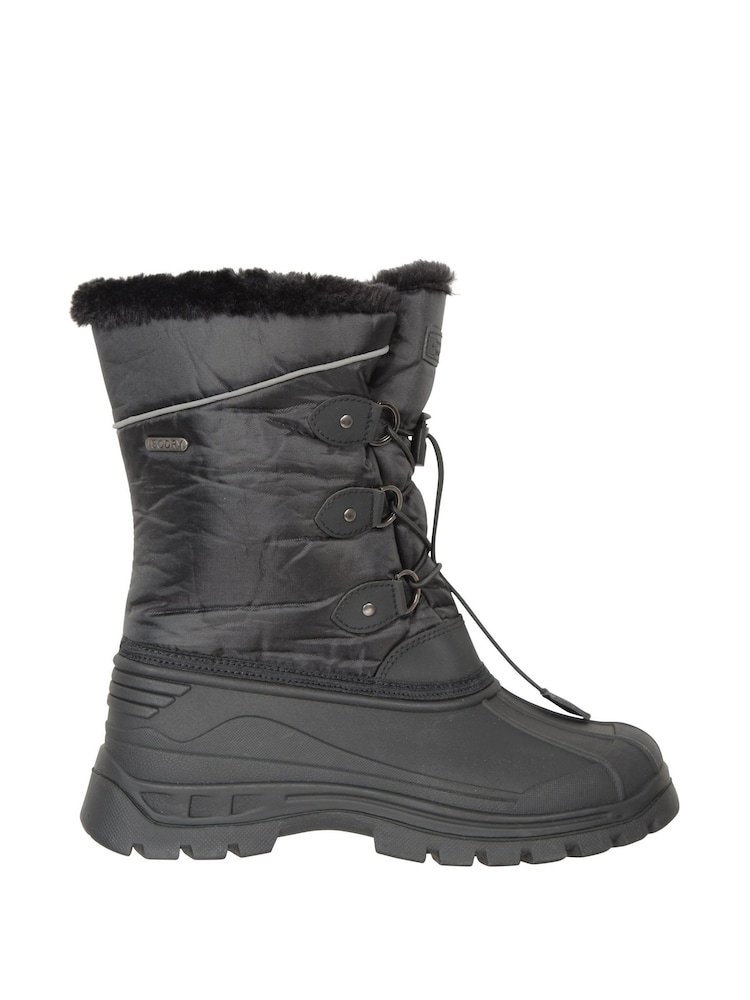 Mountain Warehouse Black Kids Whistler Sherpa Lined Snow Boots - Image 2 of 5