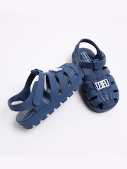 River Island Blue Boys Rubber Jelly Sandals - Image 3 of 4