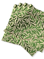 William Morris Gallery Green Willow Boughs Pack of 4 100% Cotton Napkins - Image 1 of 2