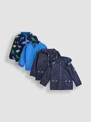 JoJo Maman Bébé Cobalt Blue Dinosaur 4-In-1 Polarfleece Jacket - Image 1 of 12