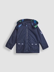 JoJo Maman Bébé Cobalt Blue Dinosaur 4-In-1 Polarfleece Jacket - Image 2 of 12