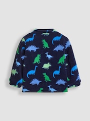 JoJo Maman Bébé Cobalt Blue Dinosaur 4-In-1 Polarfleece Jacket - Image 9 of 12