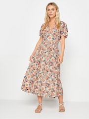 Vestido midi de manga curta PixieGirl Petite - Imagem 1 de 6
