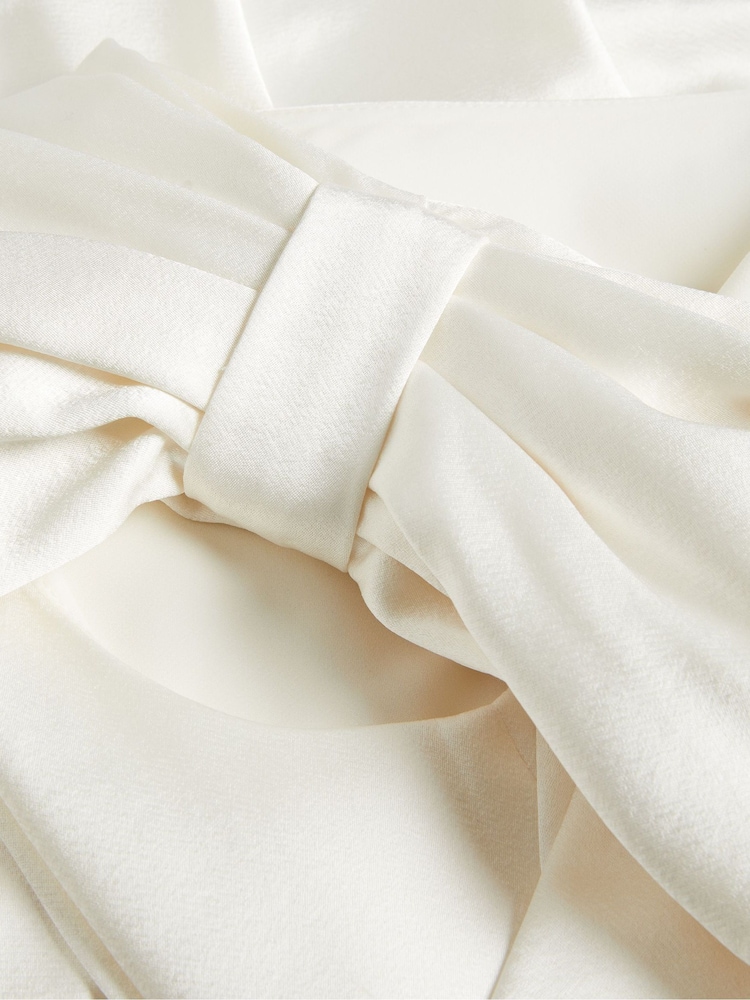 Ted Baker Cream Rikuto Draped One Shoulder Midi Dress - Image 4 of 5