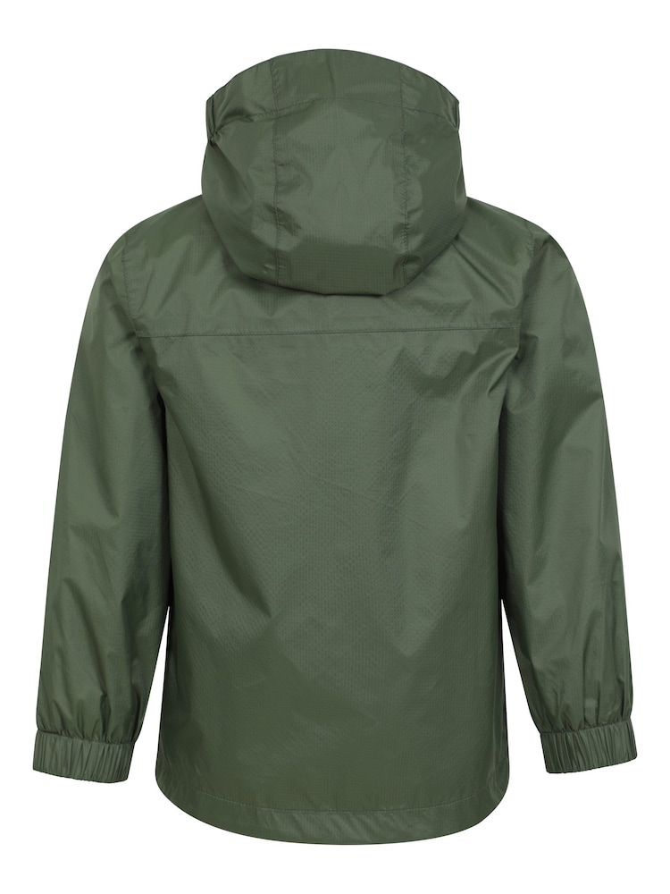 Vert jean - Veste imperméable Mountain Warehouse Torrent enfant - Image 3 of 5