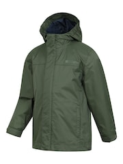 Mountain Warehouse Denim Green Kids Torrent Waterproof Jacket - Image 4 of 5