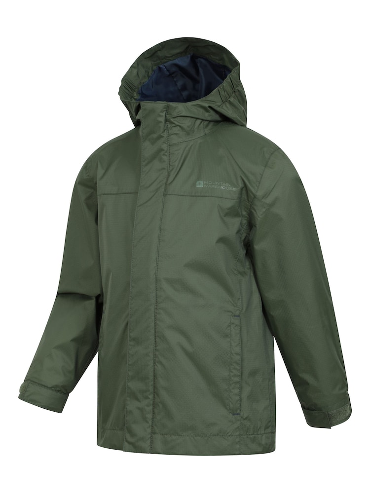 Vert jean - Veste imperméable Mountain Warehouse Torrent enfant - Image 4 of 5