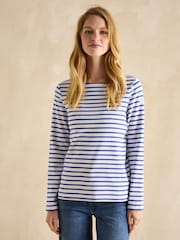 Joules Harbour Blue/White Boat Neck Breton Top - Image 1 of 6