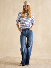 Joules Harbour Blue/White Boat Neck Breton Top - Image 3 of 6