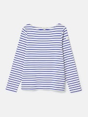 Joules Harbour Blue/White Boat Neck Breton Top - Image 6 of 6