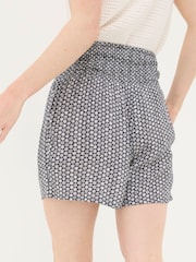 FatFace Rylee Black Star Geo Shirred Shorts - Image 2 of 5