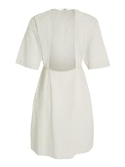 Calvin Klein Natural 100% Cotton Back Detail Seersucker Dress - Image 2 of 6