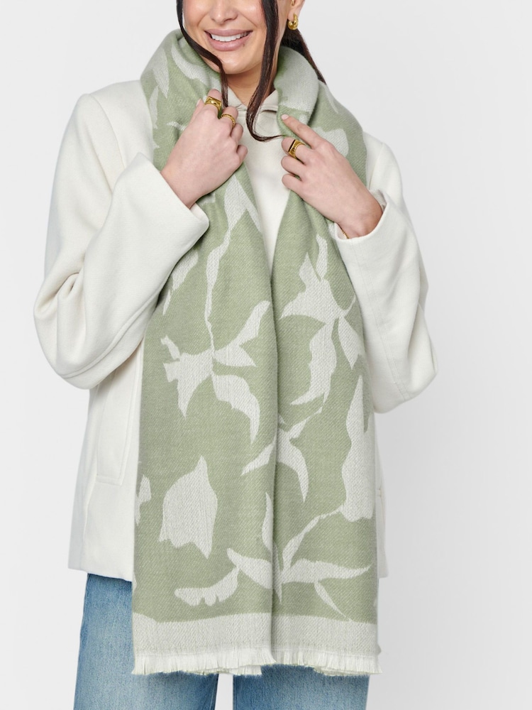 Katie Loxton Abstract Floral Blanket Scarf - Image 1 of 3