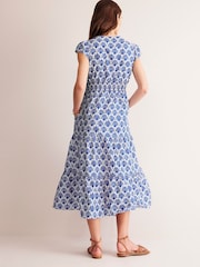 Boden Blue May 100% Cotton Midi Tea Dress - Image 3 of 6