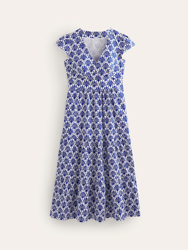 Boden Blue May 100% Cotton Midi Tea Dress - Image 6 of 6