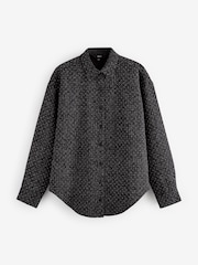 Black Rhinestone Sparkle Shacket - Image 5 of 8