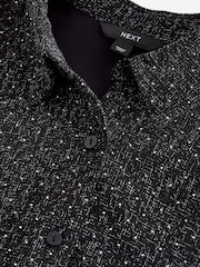 Black Rhinestone Sparkle Shacket - Image 6 of 8
