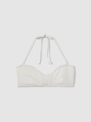 Good American Always Fits bikinitop met textuur en halterhals - Image 2 of 5