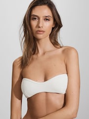 Good American Always Fits bikinitop met textuur en halterhals - Image 3 of 5