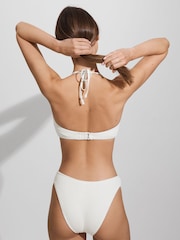 Good American Always Fits bikinitop met textuur en halterhals - Image 4 of 5
