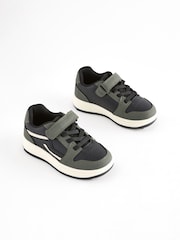 Black Touch Fastening Elastic Lace Trainers - Image 1 of 7
