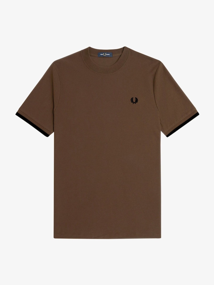 Fred Perry Tipped Cuff Pique T-Shirt - Image 1 of 2