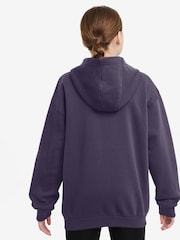 Nike Purple Raisin Purple Raisin Oversized Club Fleece Zip Up Hoodie - Image 2 of 3