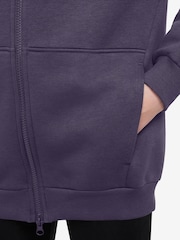 Nike Purple Raisin Purple Raisin Oversized Club Fleece Zip Up Hoodie - Image 3 of 3