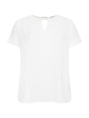 Yours Curve White Notch Neck Blouse - Image 5 of 5