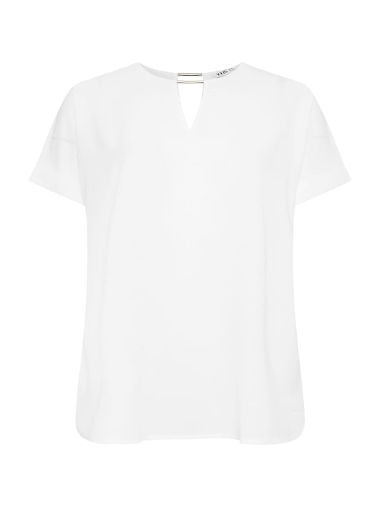 Yours Curve White Notch Neck Blouse - Image 5 of 5