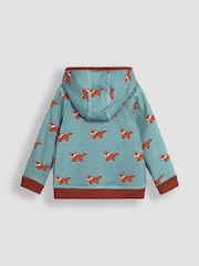 JoJo Maman Bébé Rust Orange Fox Appliqué Reversible Hoodie - Image 5 of 8