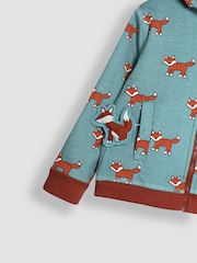 JoJo Maman Bébé Rust Orange Fox Appliqué Reversible Hoodie - Image 8 of 8