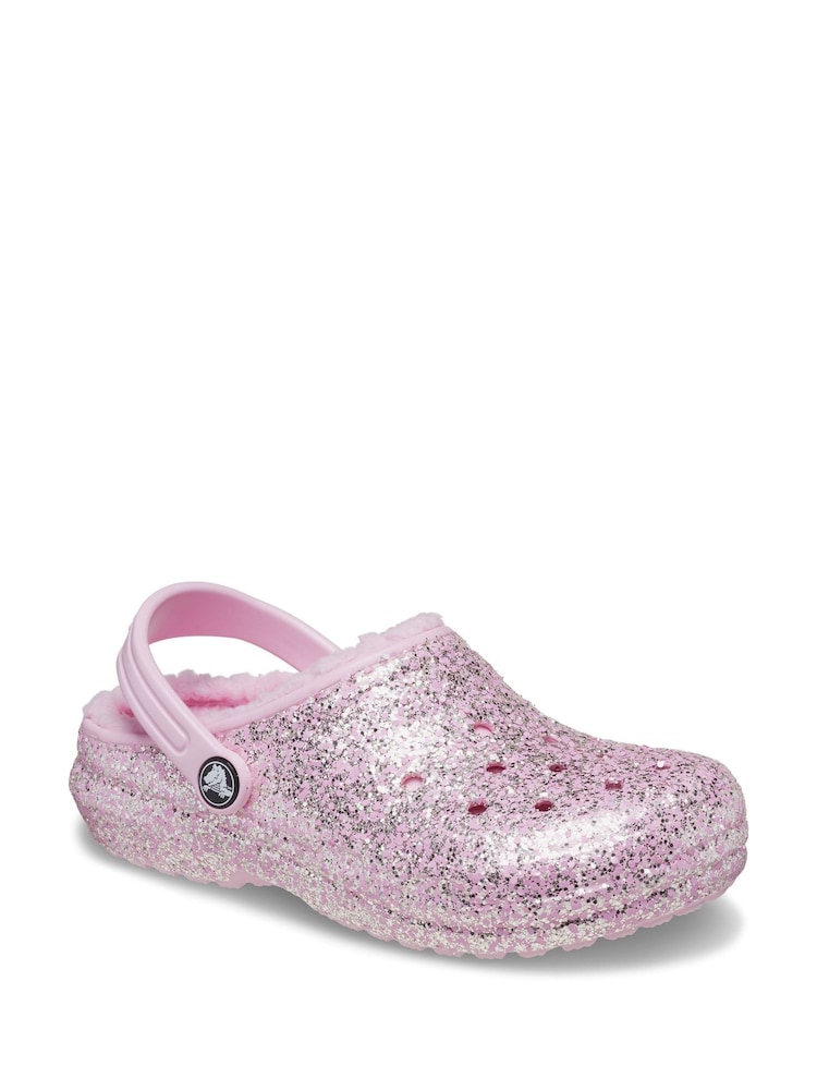 Crocs Pink Glitter Classic Toddler Glitter Clogs - Image 1 of 4