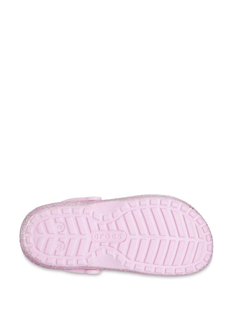 Crocs Pink Glitter Classic Toddler Glitter Clogs - Image 4 of 4 Crocs Pink Glitter Classic Toddler Glitter Clogs - Image 4 of 4