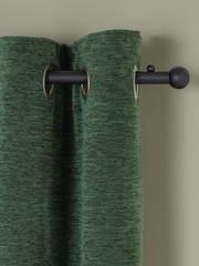 Green Soft Touch Chenille Super Thermal Eyelet Door Curtain - Image 4 of 5