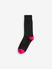barvna črta Colour Pop; progast Geo - Moški Cotton Rich črna nogavice - Slika 7 iz 9