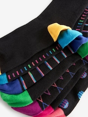 barvna črta Colour Pop; progast Geo - Moški Cotton Rich črna nogavice - Slika 9 iz 9