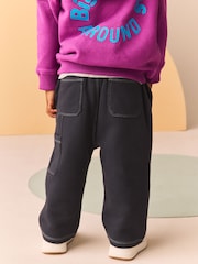 Charcoal Grey Carpenter Jersey Joggers (3mths-7yrs) - Image 3 of 4