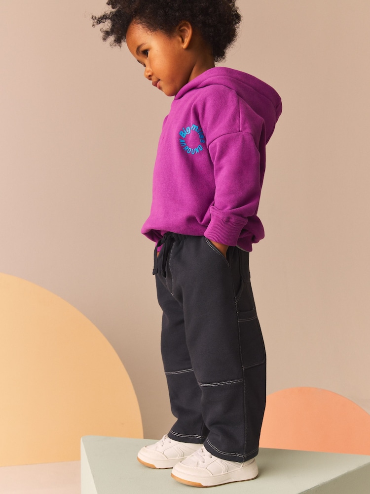 Charcoal Grey Carpenter Jersey Joggers (3mths-7yrs) - Image 4 of 4