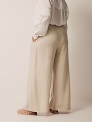 Curve Wide Leg Air Flow White Ground Trousers - Image 3 of 4