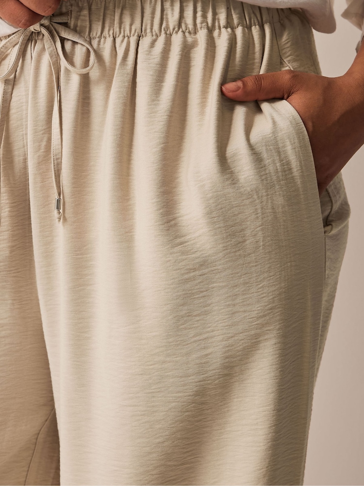 Curve Wide Leg Air Flow White Ground Trousers - Image 4 of 4